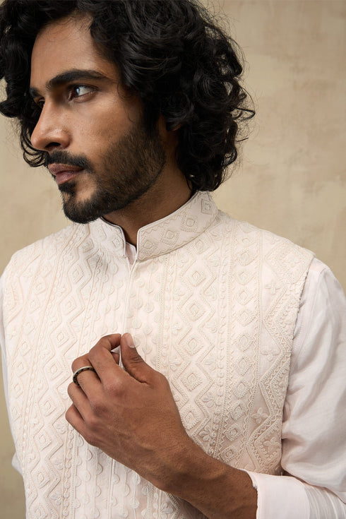 Vertical Dori Nehru Jacket Set